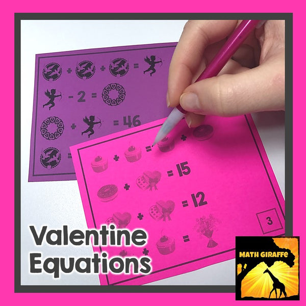 Valentine Algebra equation puzzles