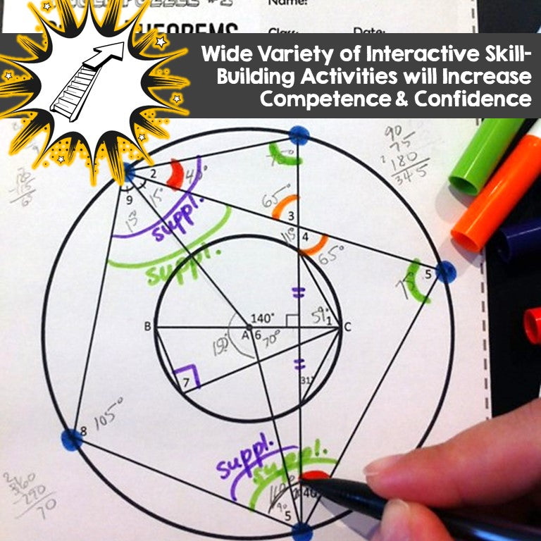 Circle Math Is Fun Circle Theorems Bundle: Activities, Proofs, Puzzles & More for Circle ...