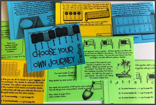  Fractions: "Choose Your Own Journey" Book