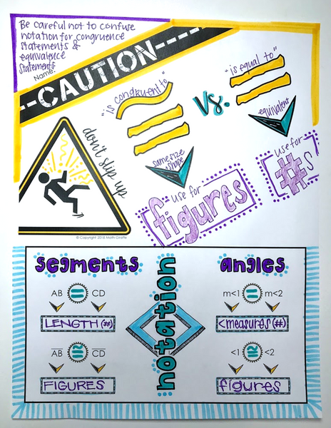 Congruence Doodle Notes segments angles