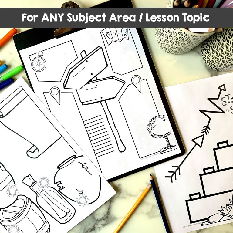 ADVENTURE Doodle Note Template Set | Customizable Doodle Notes for Any ...