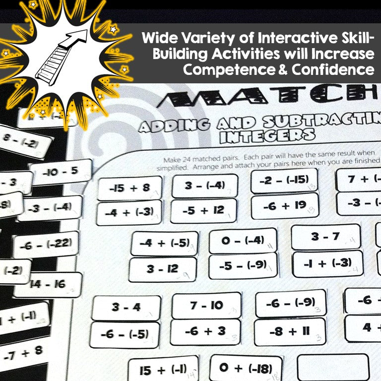 Integers Activity Bundle: Games, Notes, Practice, & Puzzles – Math ...