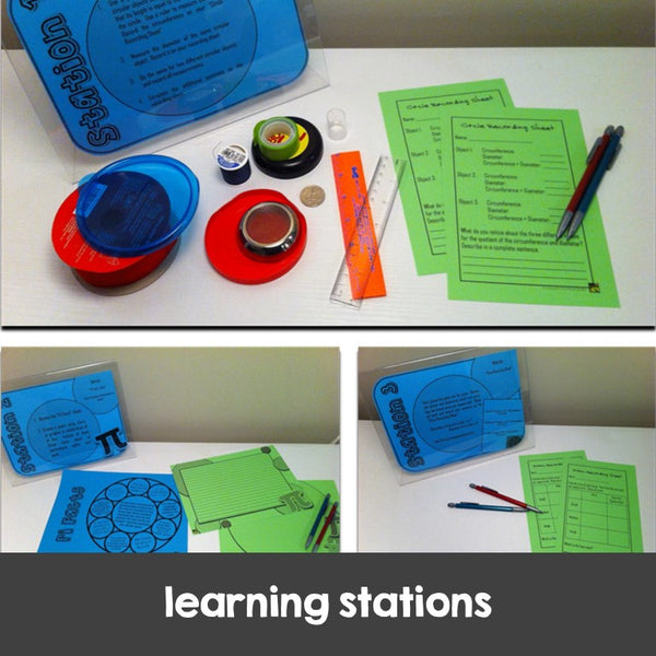Pi Day Activity Bundle learning stations