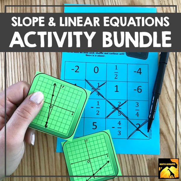 Linear Equations Bundle: Slope & Graphing | Activities, Games, Notes, & Puzzles
