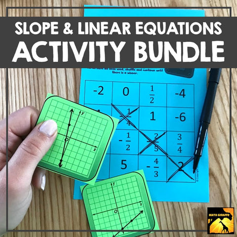 Linear Equations Bundle: Slope & Graphing | Activities, Games, Notes, & Puzzles