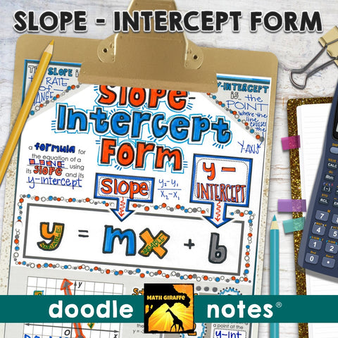 Slope-Intercept Form Doodle Notes graphing writing equations of lines