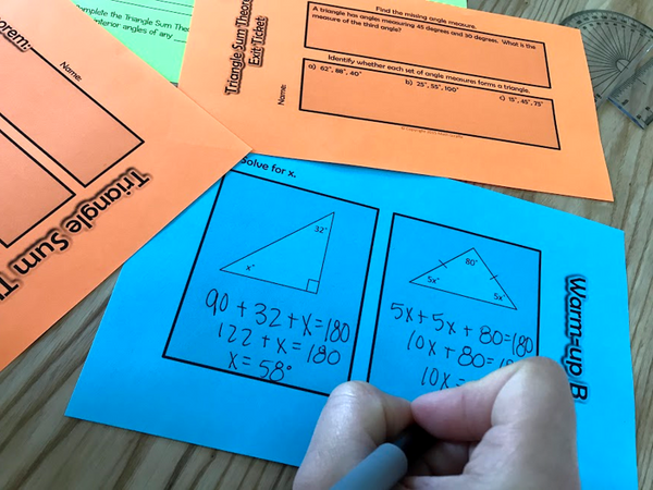 Geometry Discovery Activities triangle sums